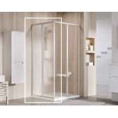 Ravak Supernova SRV2-90 S drzwi prysznicowe 90 cm przesuwne częściowe 1/2 satyna/szkło grape 14V70UO2ZG