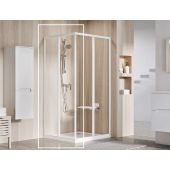 Ravak Supernova SRV2-100 S drzwi prysznicowe 100 cm przesuwne częściowe 1/2 biały/szkło przezroczyste 14VA01O2Z1