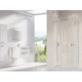 Ravak Chrome CRV2-80 drzwi prysznicowe 80 cm częściowe 1/2 satyna/szkło przezroczyste 1QV40U00Z1