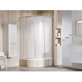 Ravak Supernova Sabina SKCP4-80 kabina prysznicowa 80 cm półokrągła satyna/pearl 31144VU0011