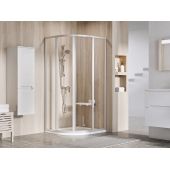 Ravak Supernova SKCP4-80 kabina prysznicowa 80x80 cm półokrągła satyna/szkło przezroczyste 3114OU02Z1