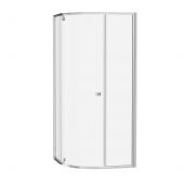 Ravak Pivot kabina prysznicowa 90x90 cm półokrągła polerowane aluminium/szkło przezroczyste 37677C00Z1