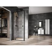 Ravak Nexty ścianka prysznicowa 90 cm czarny mat/szkło przezroczyste 90O70300Z1