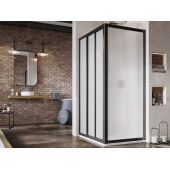 Ravak Supernova APSS-75 ścianka prysznicowa 75 cm czarny mat/pearl 940303R211