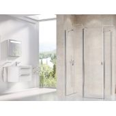 Ravak Chrome CPS-100 ścianka prysznicowa 100 cm stała polerowane aluminium/szkło przezroczyste 9QVA0C00Z1