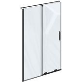 Ravak Roll RODP2 drzwi prysznicowe 100 cm rozsuwane czarny mat/szkło przezroczyste X08VA0300Z1