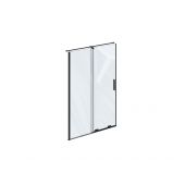 Ravak Roll RODP2 drzwi prysznicowe 110 cm rozsuwane czarny mat/szkło przezroczyste X08VD0300Z1
