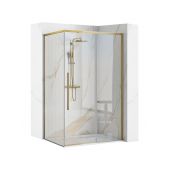 Rea Solar Brush Gold kabina prysznicowa 120x90 cm prostokątna złoty szczotkowany/szkło przezroczyste REA-K9511