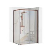 Rea Solar Brush Copper kabina prysznicowa 100x80 cm prostokątna miedź mat/szkło przezroczyste REA-K9513