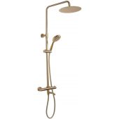 Rea Lungo zestaw wannowo-prysznicowy ścienny termostatyczny złoty REA-P6604