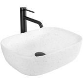 Rea Belinda umywalka 46,5x33 cm prostokątna nablatowa imitacja kamienia REA-U4001