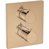 Roca Insignia Rose Gold bateria prysznicowa podtynkowa termostatyczna złota A5A2C3ARG0