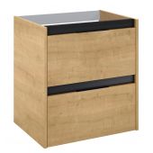 Roca Alpine szafka 45,2x58,5x59 cm podumywalkowa wisząca jasny dąb-czarny A857863464