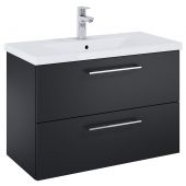 Roca Roma Compact szafka 80x38,4x53 cm podumywalkowa wisząca czarny mat A857953532