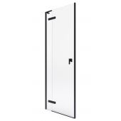 Roca Metropolis-N drzwi prysznicowe 110 cm uchylne czarny mat/szkło przezroczyste AMP0811016M