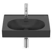Roca Meridian umywalka 55x46 cm prostokątna ścienna-meblowa czarna A327741080