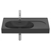 Roca Meridian umywalka 80x46 cm prostokątna ścienna-meblowa czarna A327743080