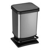 Rotho Paso IML pojemnik na odpady 20 l z pedałem carbon metalizowany 1754011006