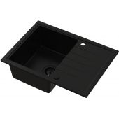 Ruvetti Axel 140 zlewozmywak granitowy 68x49,5 cm full black 3001AX_FB140_W