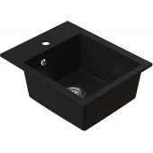 Ruvetti Pino 40 zlewozmywak granitowy 50x40 cm czarny 3001PI_BC40_W