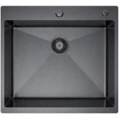 Ruvetti Masivo zlewozmywak stalowy 50x50 cm grafit 5002M_PVD_GRF50_W