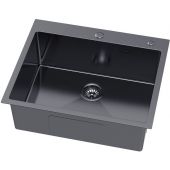 Ruvetti Masivo zlewozmywak stalowy 60x50 cm grafit 5002M_PVD_GRF60_W