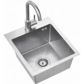 Ruvetti Look zlewozmywak 45x40 cm z baterią stal LPLOOK405200BSF