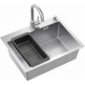 Ruvetti Look zlewozmywak 58x45 cm z baterią i akcesoriami stal LPLOOK605200BSF