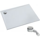 Schedpol Etrusco brodzik 100x80 cm prostokątny Stonicryl biały 3.465