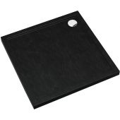 Schedpol Caspar New Black Stone brodzik 90 cm kwadratowy czarny 3.2331/C/ST