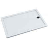Schedpol Corrina New brodzik 160x80 cm prostokątny kompozyt Stonicryl biały 3.4942