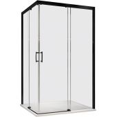 Sanplast Free Zone kabina prysznicowa 90x80 cm prostokątna czarny mat/szkło przezroczyste 600-271-3620-59-401