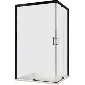 Sanplast Free Zone kabina prysznicowa 100x80 cm prostokątna czarny mat/szkło przezroczyste 600-271-3630-59-401