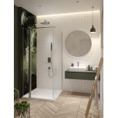 Sanplast Exa Line ścianka prysznicowa SS0/Exa-75 cm srebrny połysk/szkło przezroczyste 600-540-1120-38-401