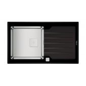 Teka Diamond RS15 1B 1D zlewozmywak 86x51 cm stal polerowana/szkło czarne 115100011