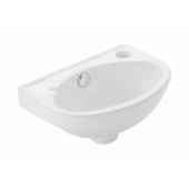 Uptrend Ines umywalka 36x24 cm ścienna półokrągła biały połysk TR41203