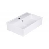 Uptrend Torino umywalka 59,5x40 cm nablatowa prostokątna biały połysk TR41297