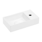 Uptrend Fika umywalka 40,5x22 cm nablatowa prostokątna biały połysk TR41355