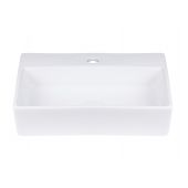 Uptrend Corfu umywalka 51x36 cm nablatowa/ścienna prostokątna biały połysk TR414