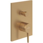 Villeroy & Boch Conum bateria wannowo-prysznicowa podtynkowa złoty szczotkowany TVT12700100076