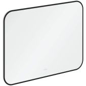 Villeroy & Boch lustro 80x60 cm prostokątne z oświetleniem czarne A4908000