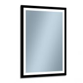 Venti Luxled lustro 60x80 cm prostokątne z oświetleniem czarny