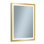 Venti Luxled Gold lustro 60x80 cm prostokątne z oświetleniem złoty