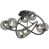 Wofi Nancy lampa podsufitowa 8x3,5 W czarna 9014-805