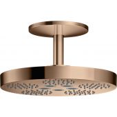 Axor One deszczownica 28,2 cm okrągła z ramieniem sufitowym czerwony złoty polerowany 48494300