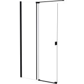 Besco Vayo Black Walk-In ścianka prysznicowa 120 cm czarny mat/szkło przezroczyste VYB-120-200C