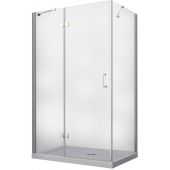 Besco Viva 195 kabina prysznicowa 100x80 cm prostokątna lewa chrom/szkło przezroczyste VPL-100-195C