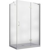 Besco Viva 195 kabina prysznicowa 100x80 cm prostokątna prawa chrom/szkło przezroczyste VPP-100-195C