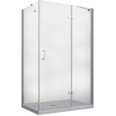 Besco Viva 195 kabina prysznicowa 120x80 cm prostokątna prawa chrom/szkło przezroczyste VPP-128-195C