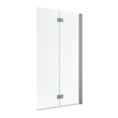 Outlet - Radaway Nes Brushed Nickiel PND I parawan nawannowy 100 cm 2-częściowy nikiel szczotkowany/szkło przezroczyste 10010100-91-01R